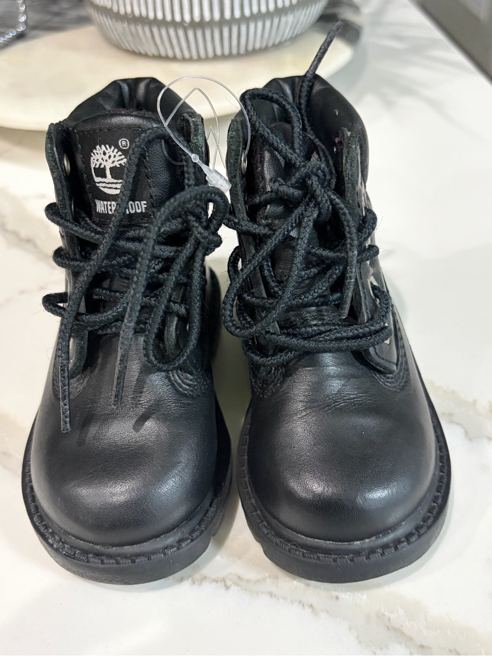 Timberland Toddler Black Waterproof Lace-Up Boots